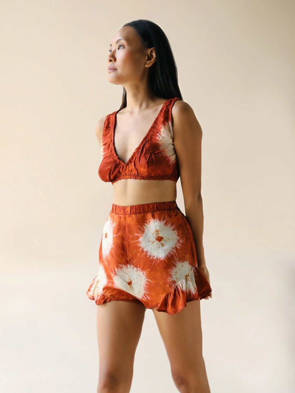 Fara Boutique Silk Tie Dye Set Lola Shorts and Top